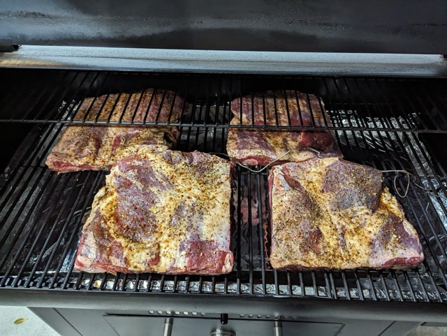 Beef Ribs in the Smoker